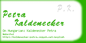 petra kaldenecker business card